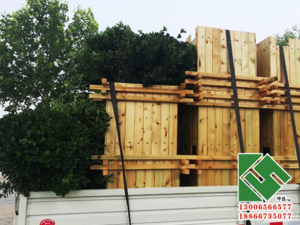 淄博恒泰环保公司采购冬青球与木制花箱