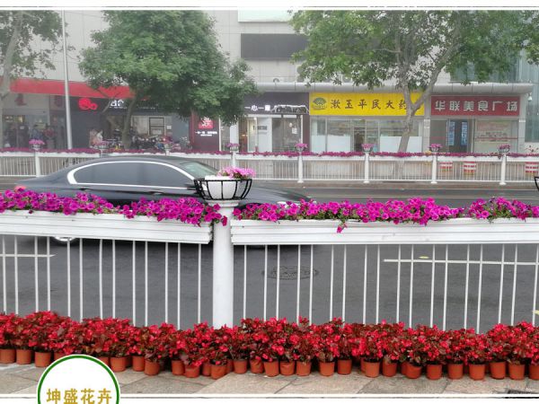 灯杆桥梁花盆安装绿化